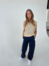 Diamanta comfy sæt - Beige/grøn