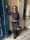 Simona 2 ways bindebluse - Navy