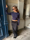 Simona 2 ways bindebluse - Navy