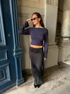 Simona 2 ways bindebluse - Navy