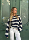 Anna Olympia striktrøje - Navy