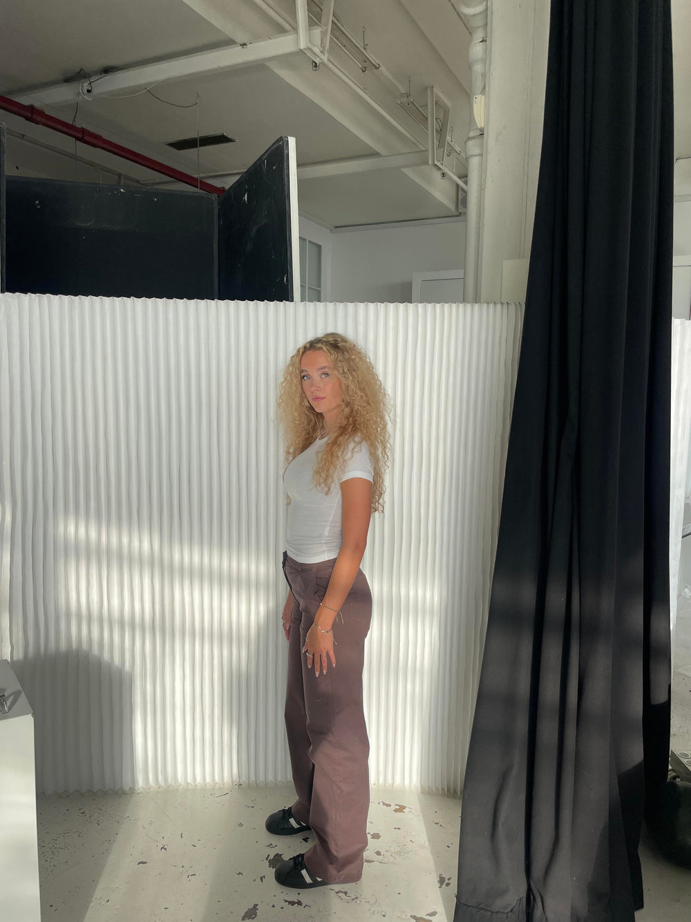 Willa lærredsbukser - Brun