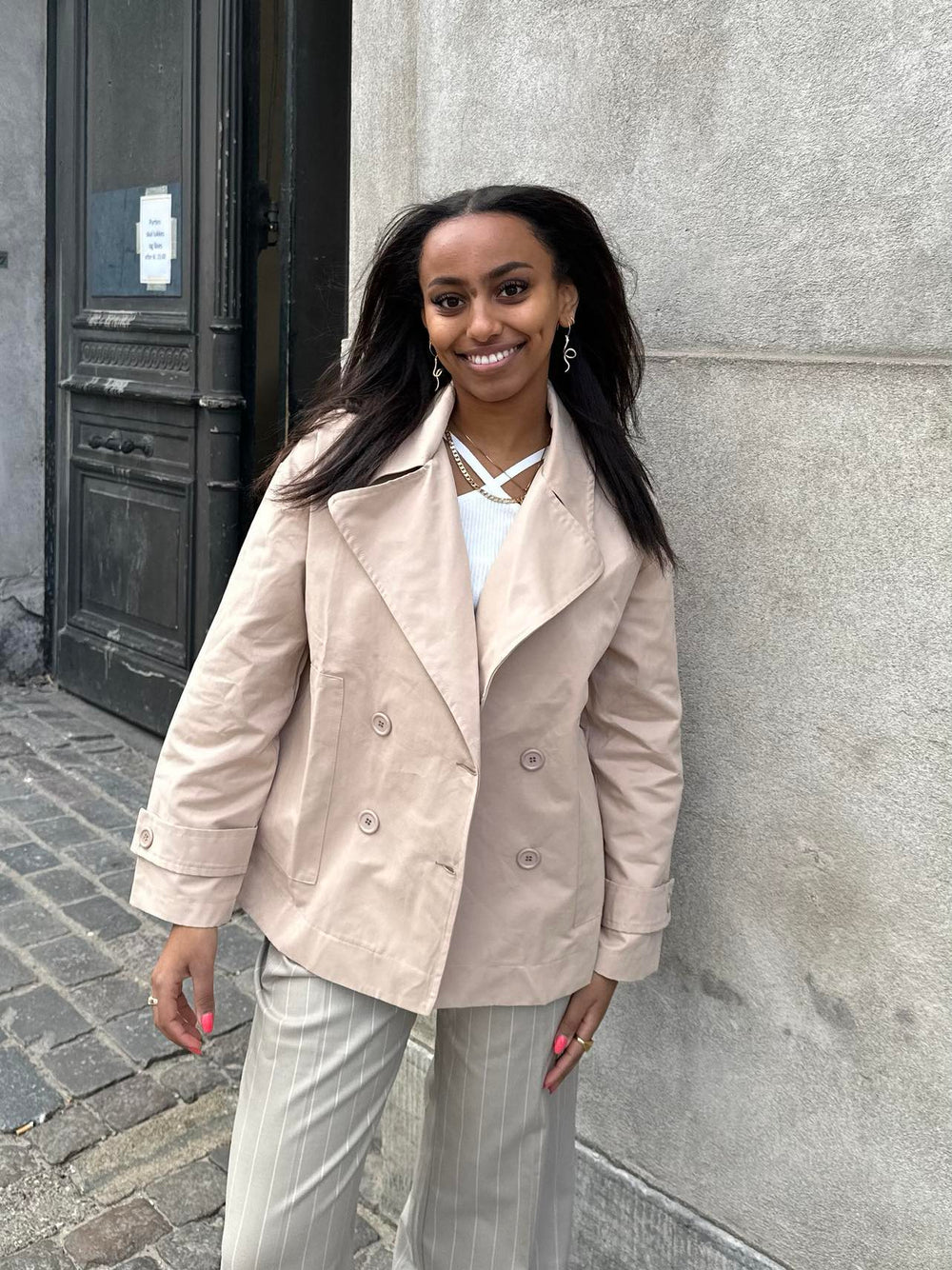 Katya kort trenchcoat - Beige