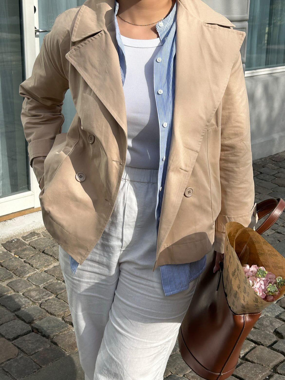Katya kort trenchcoat - Beige