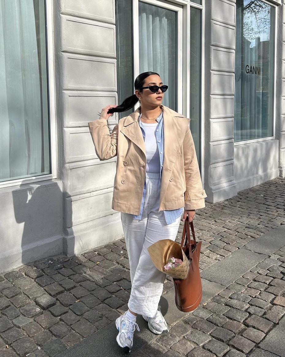 Katya kort trenchcoat - Beige