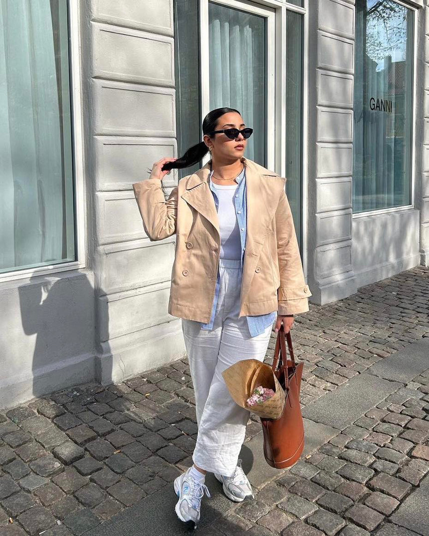 Katya kort trenchcoat - Beige