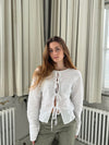 Angel hørbluse - hvid
