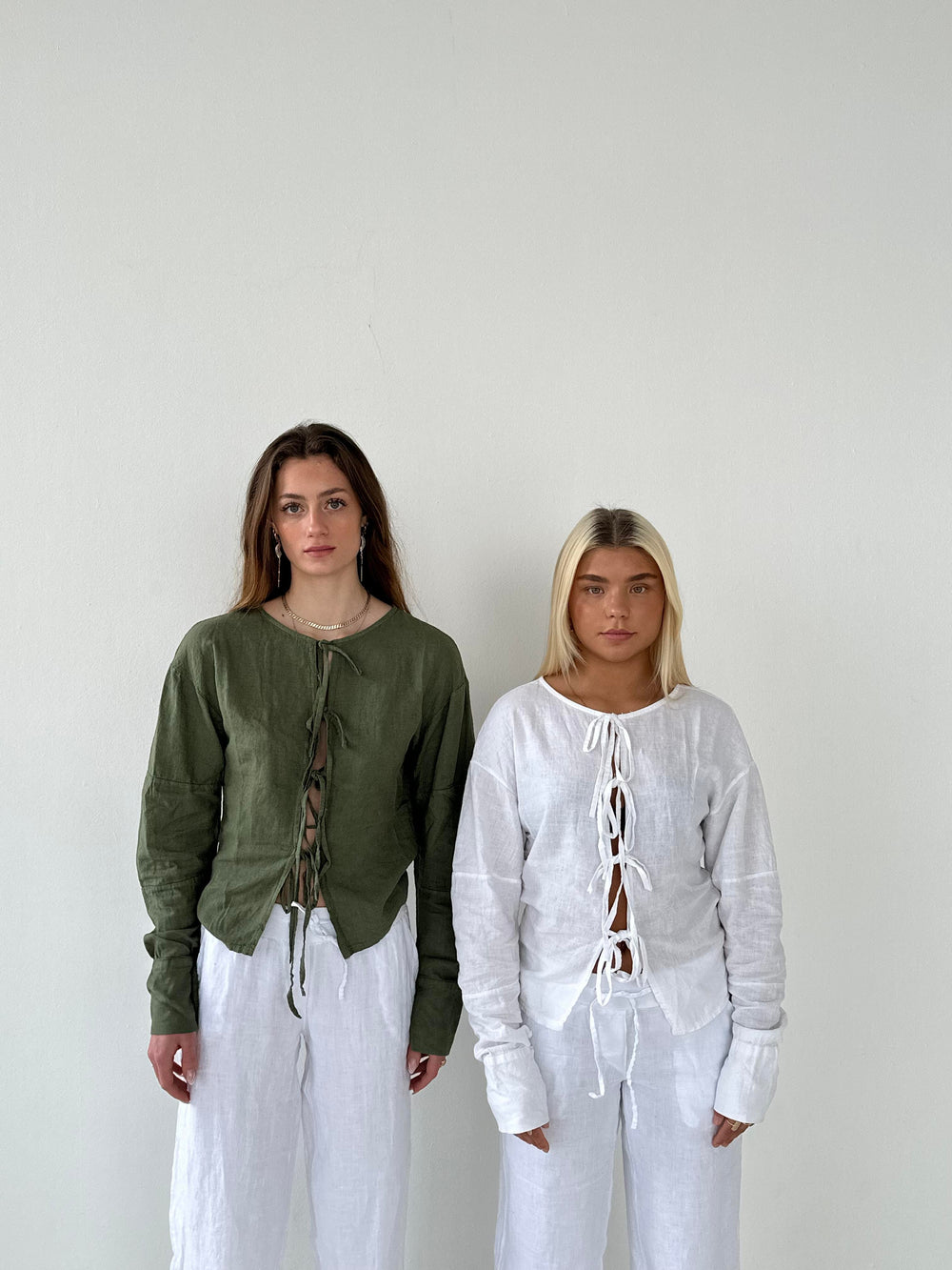 Angel hørbluse - hvid
