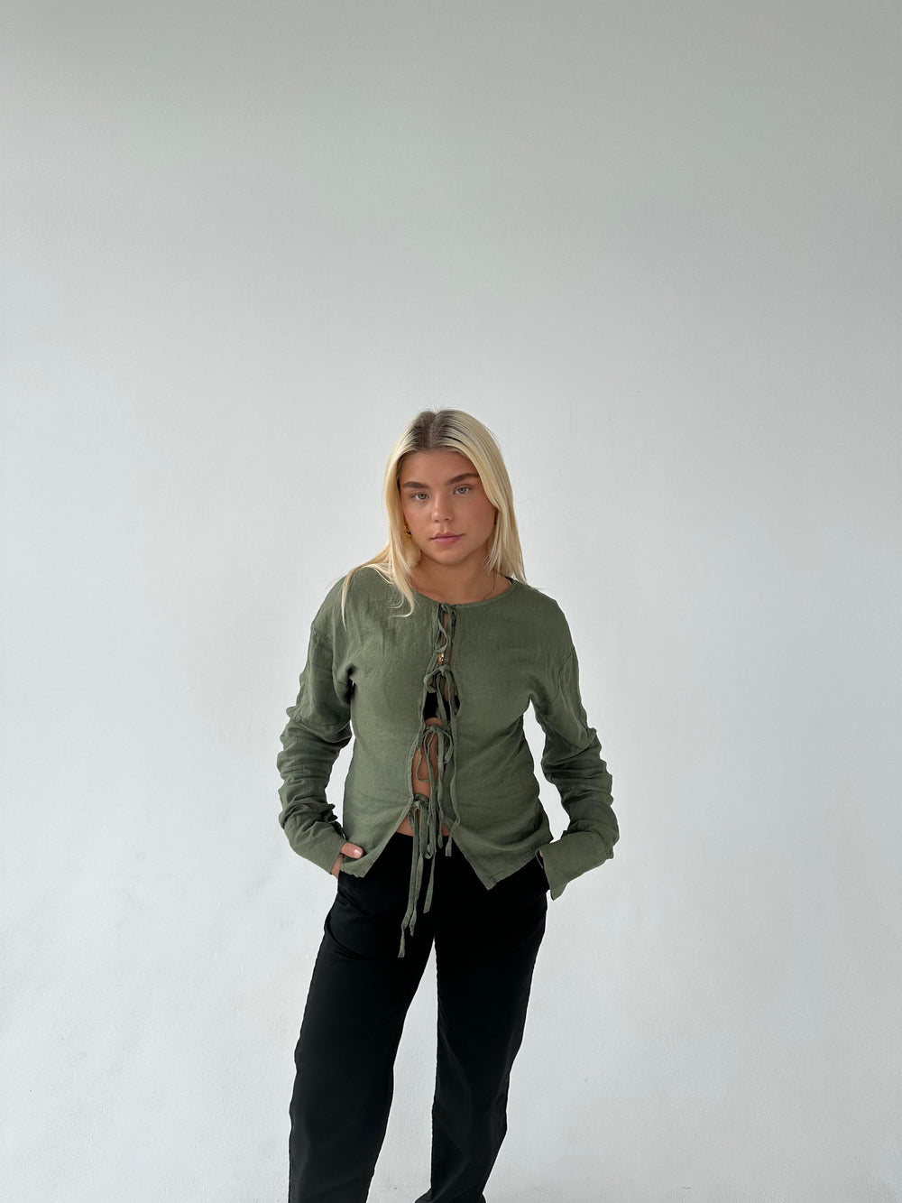 Angel hørbluse - Kaki