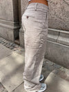 Herringbone bukser - Brun/hvid