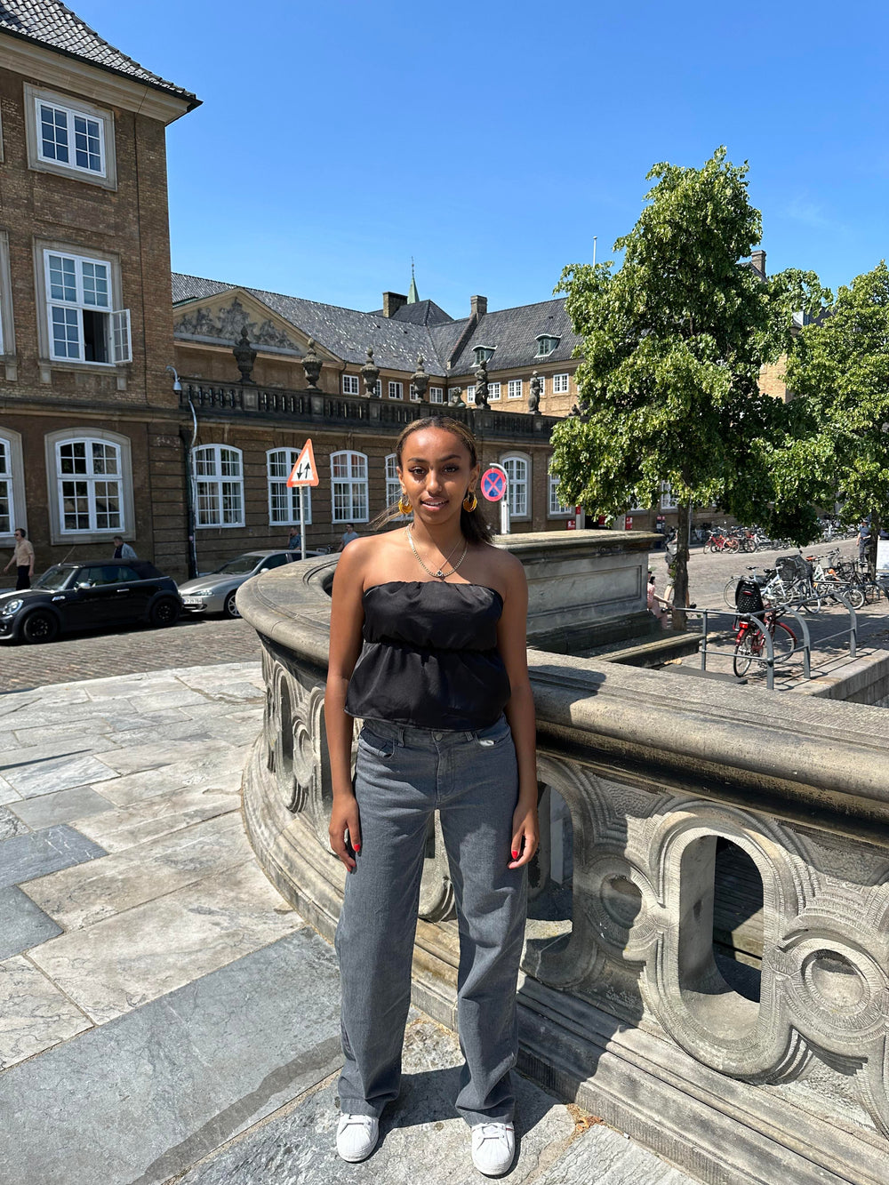 Nuna lavtaljede jeans - Grå