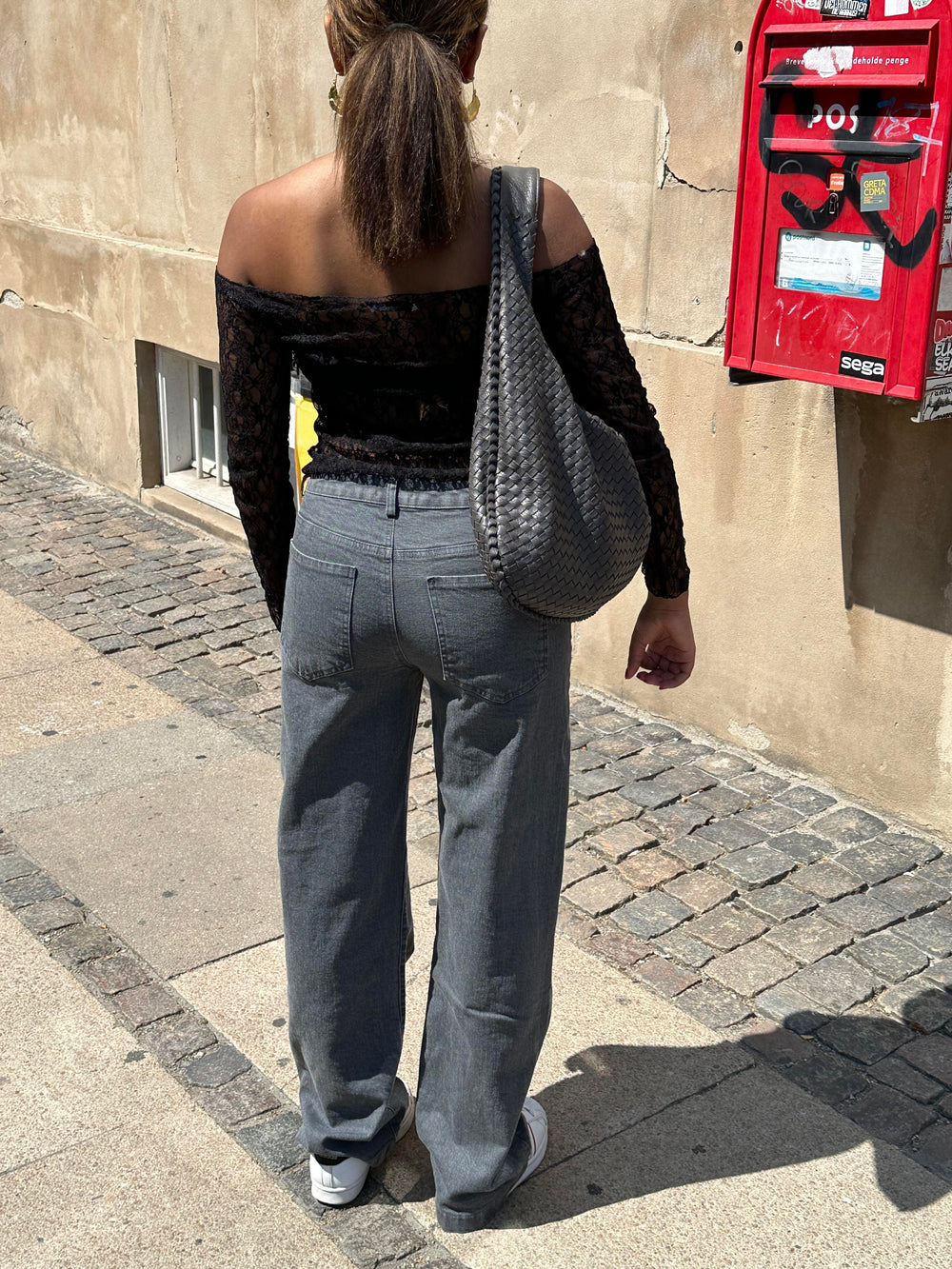 Nuna lavtaljede jeans - Grå