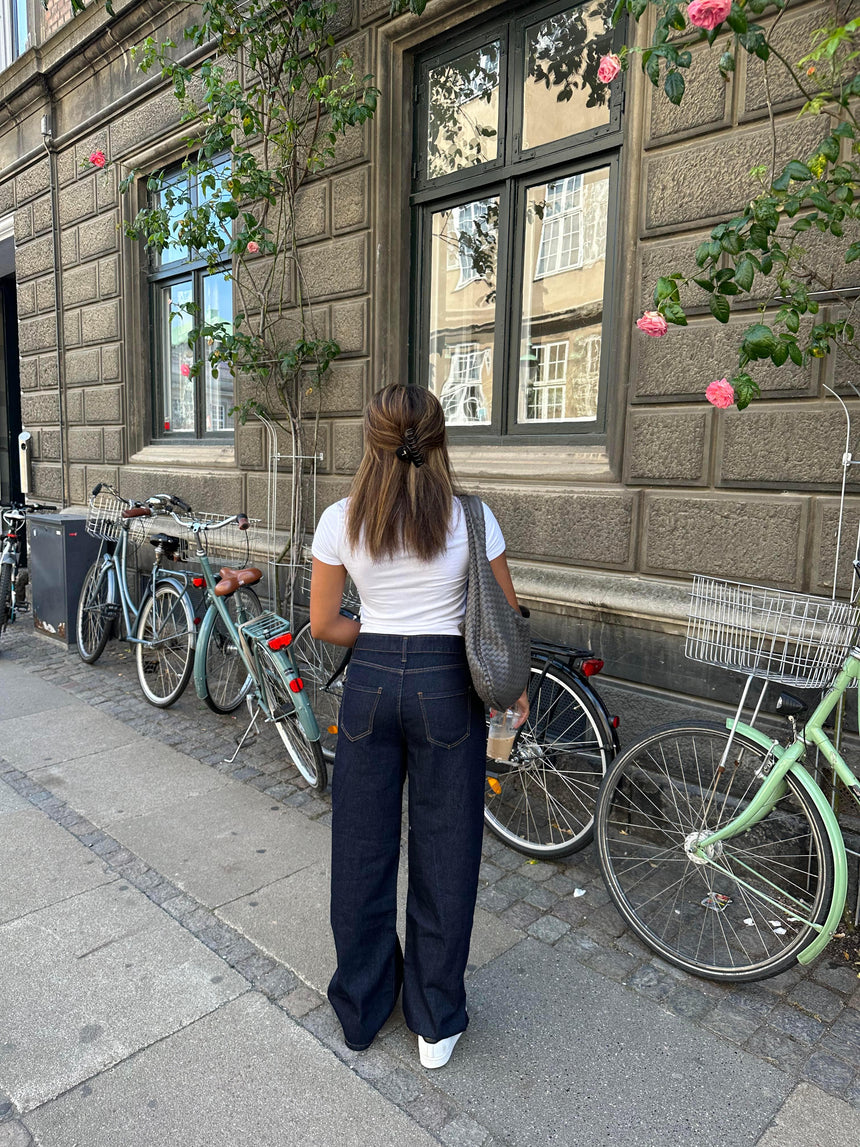 Anemon oversized jeans - Mørk denim