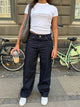 Anemon oversized jeans - Mørk denim