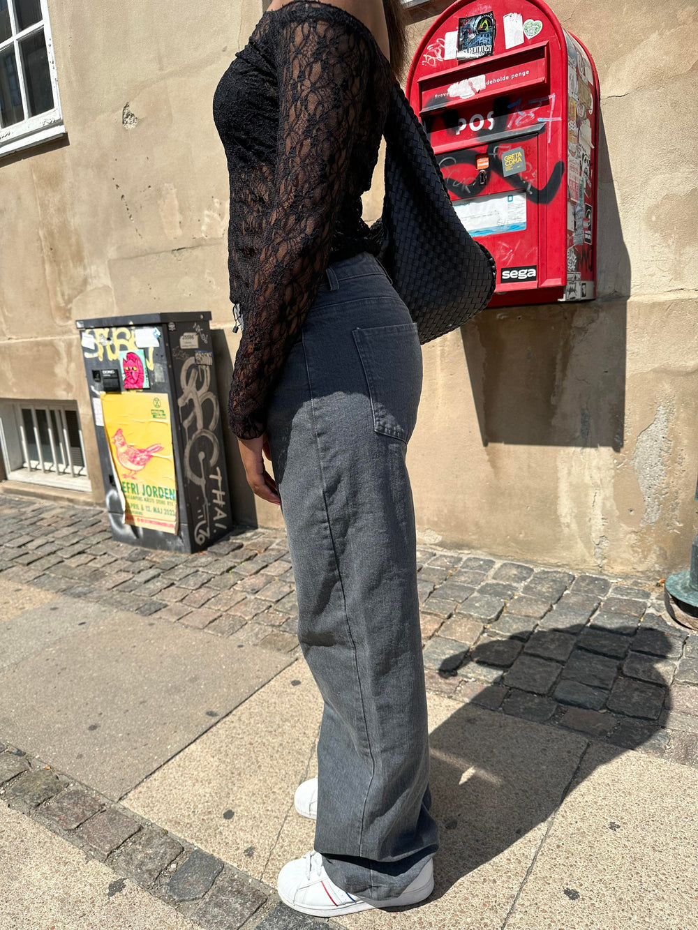 Nuna lavtaljede jeans - Grå