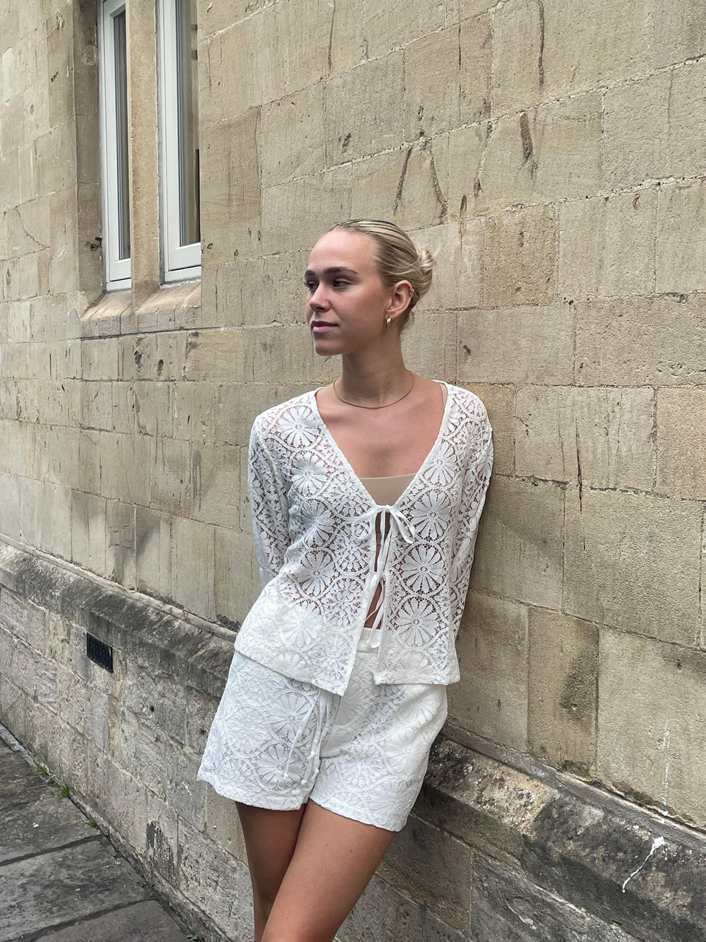 Angelina blondebluse - Hvid