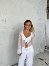 Maddy bluse i blonde - Hvid