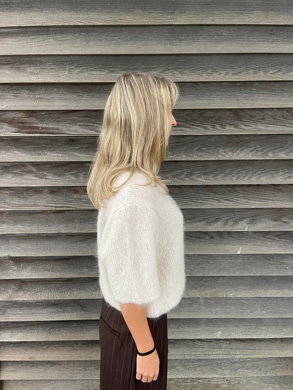 Elise t-shirt strik - Beige