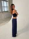 Britney lavtaljede suit bukser - navy