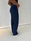 Gabardin jacquard jeans - Navy