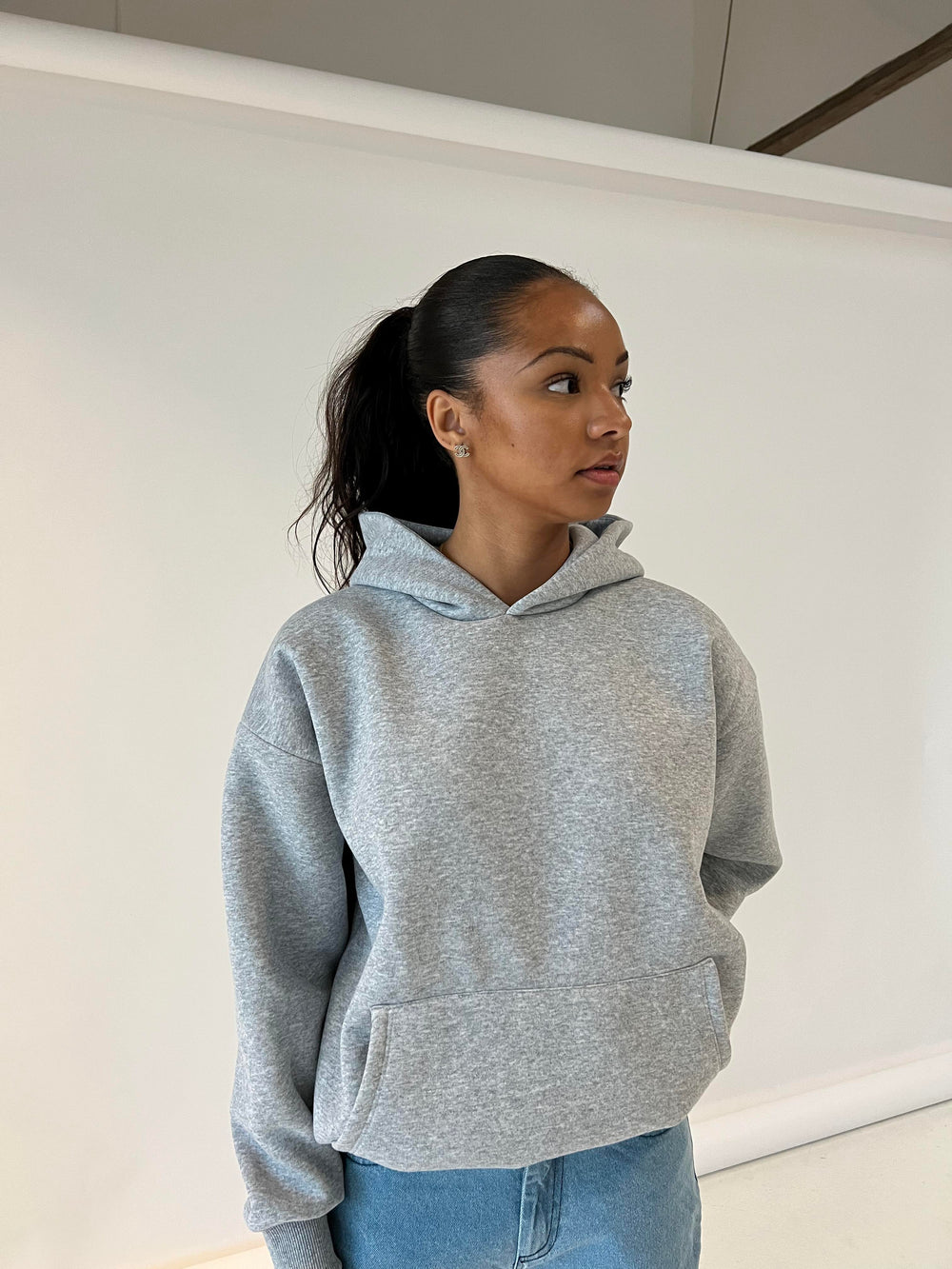 Anelise hoodie - Grå melange