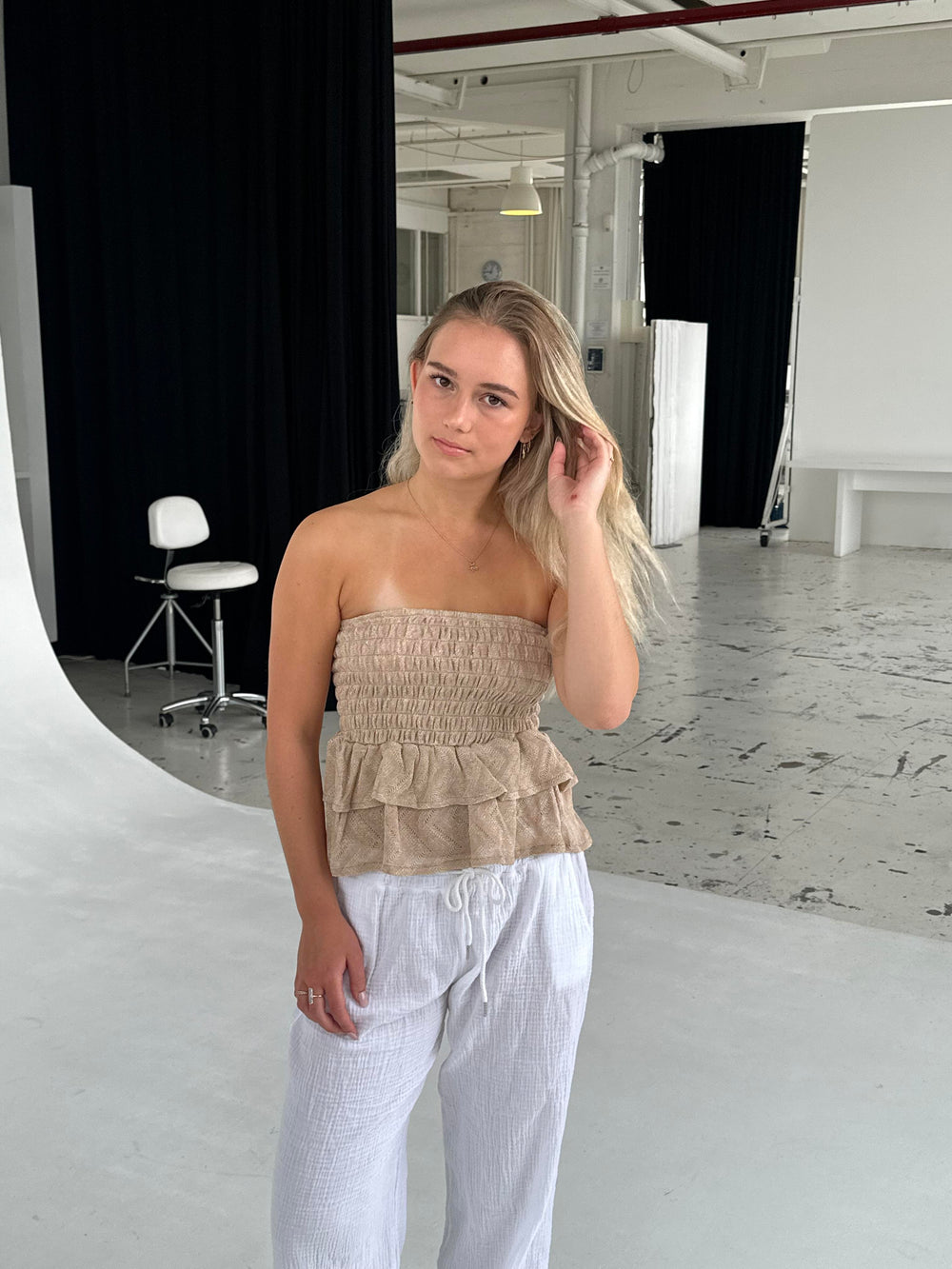 Ayia nederdel/top - Beige
