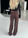 Britney lavtaljede suit bukser - Brun