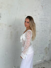 Maddy bluse i blonde - Hvid