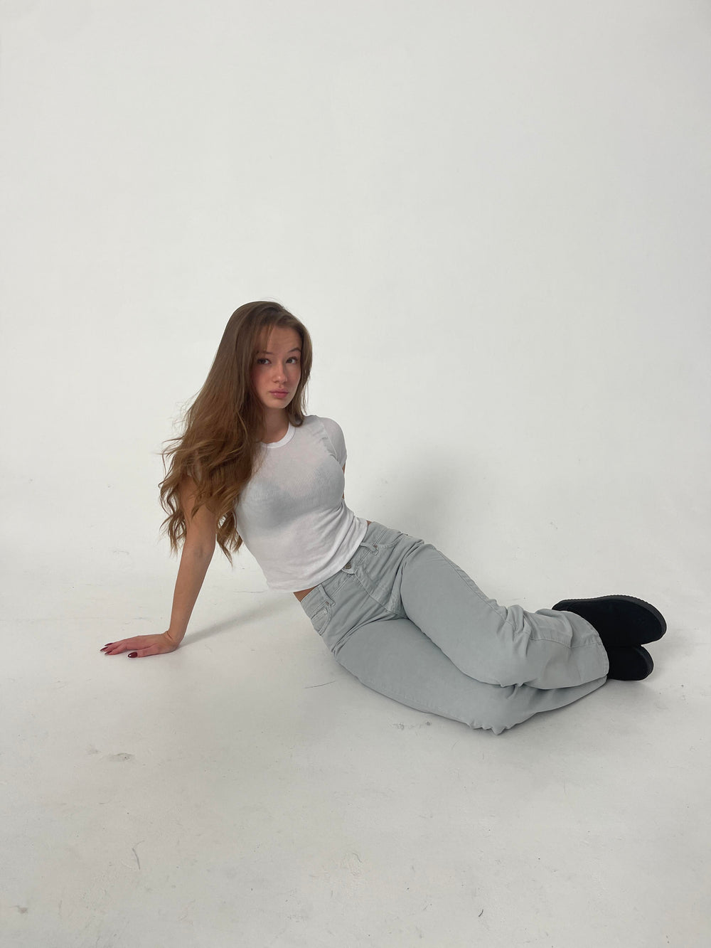 Josie jeans - Lysegrå