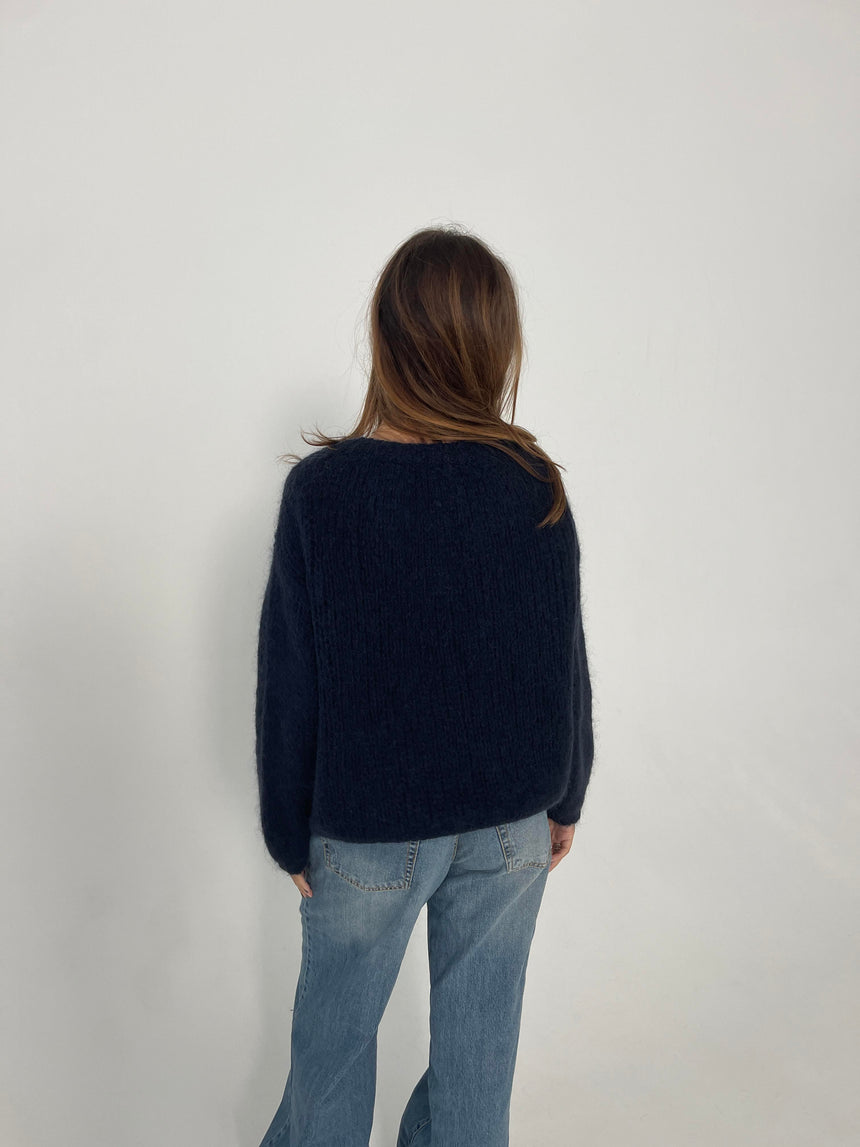 Genevieve striktrøje - Navy