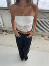 Zera tubetop i blonde - Hvid