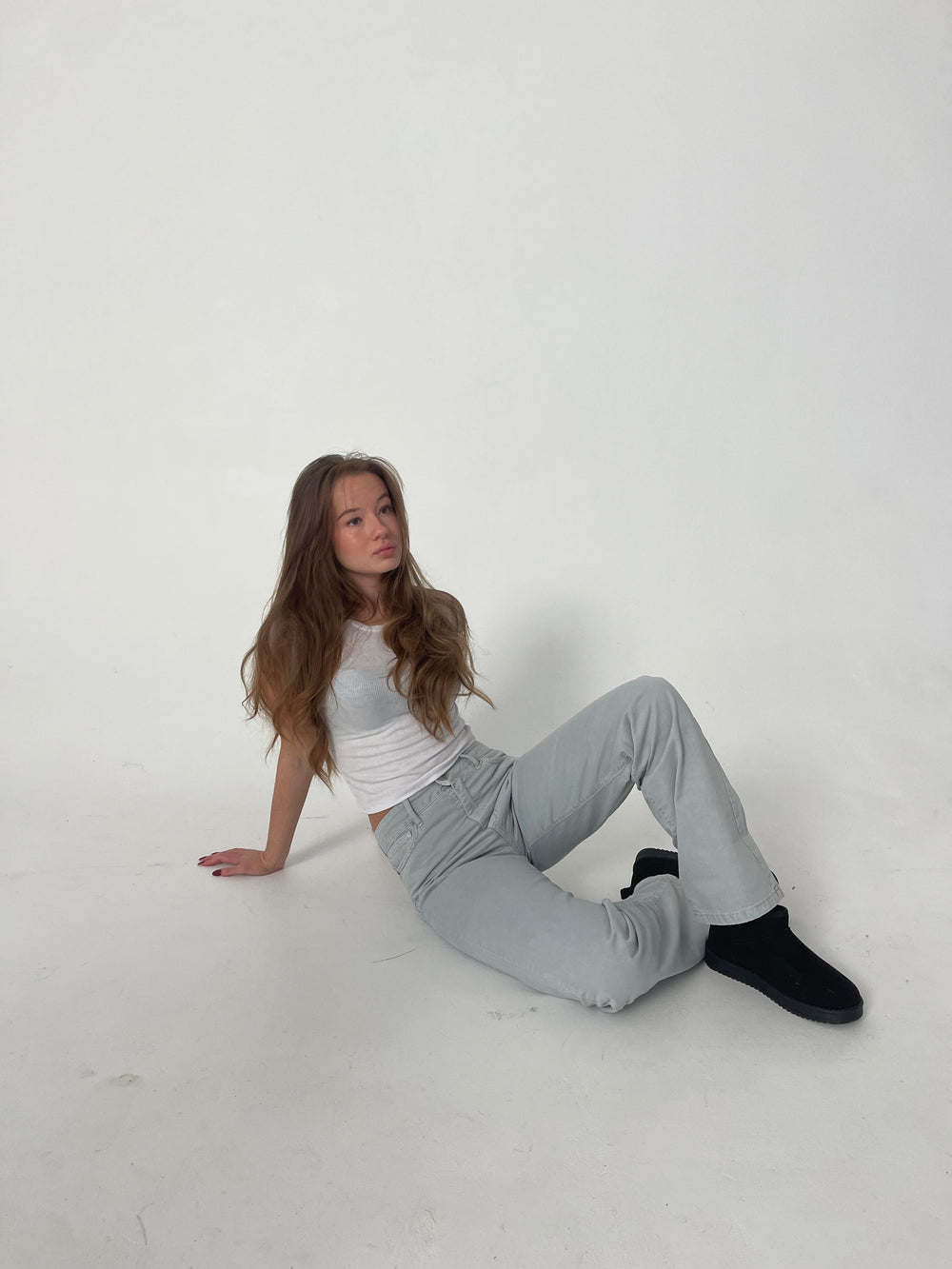 Josie jeans - Lysegrå