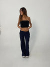 Britney lavtaljede suit bukser - navy