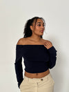 Simona 2 ways bindebluse - Navy