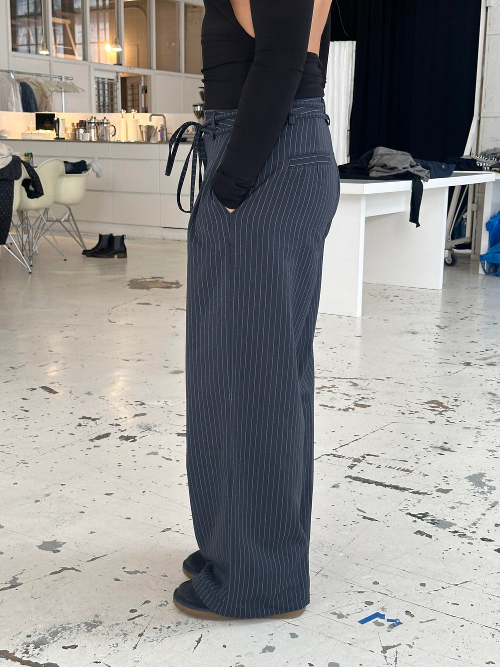 Atoniette bukser med snor - Navy