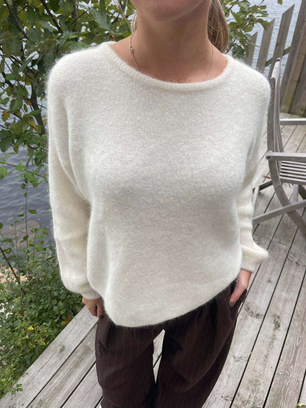 Sierra striktrøje - Off-white