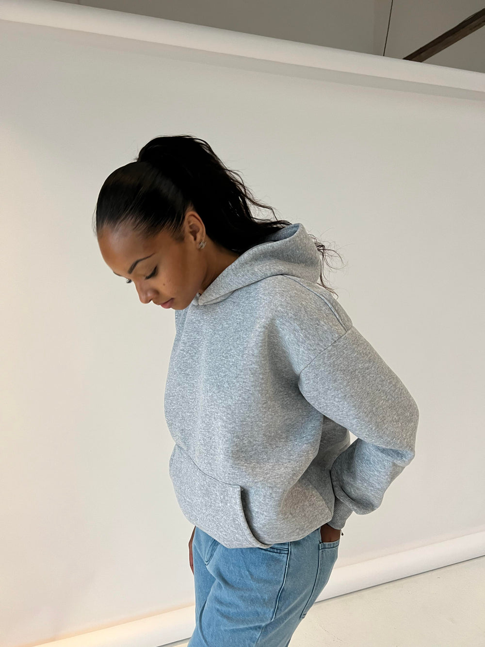 Anelise hoodie - Grå melange