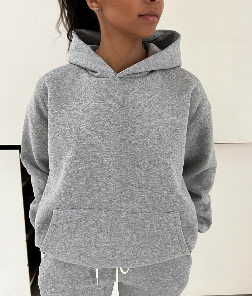 Anelise hoodie - Grå melange