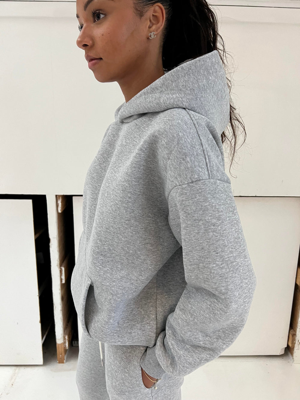 Anelise hoodie - Grå melange