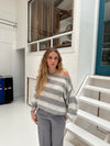 Anna Olympia striktrøje - Grå