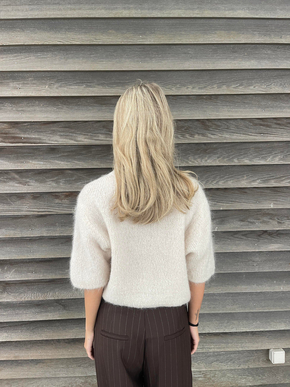 Elise t-shirt strik - Beige