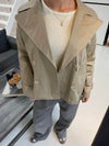Catinka kort trenchcoat - Sand