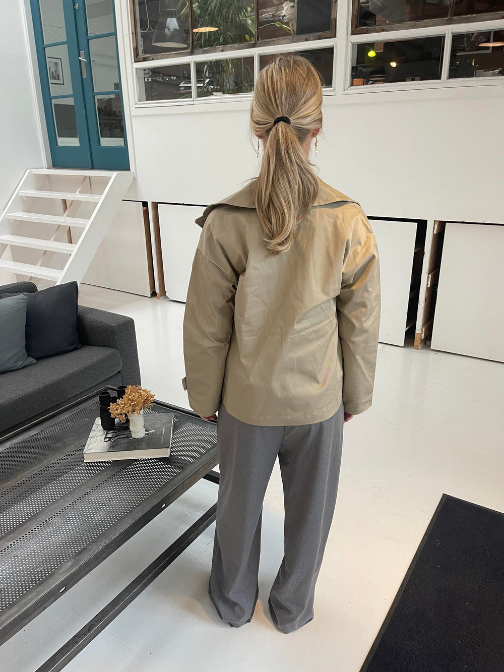 Catinka kort trenchcoat - Sand