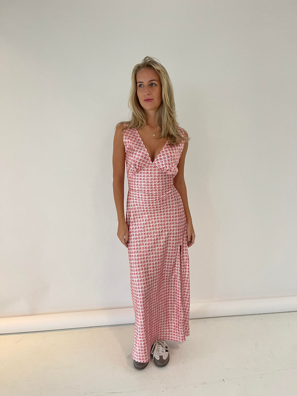 Marielle kjole med muslingeprint
