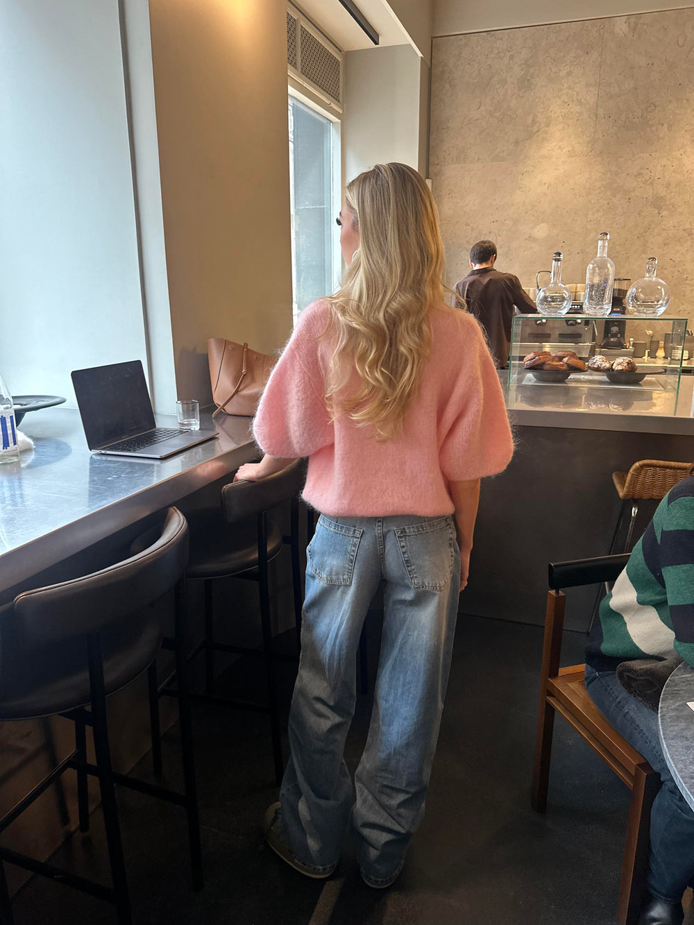 Elise t-shirt strik - Lyserød