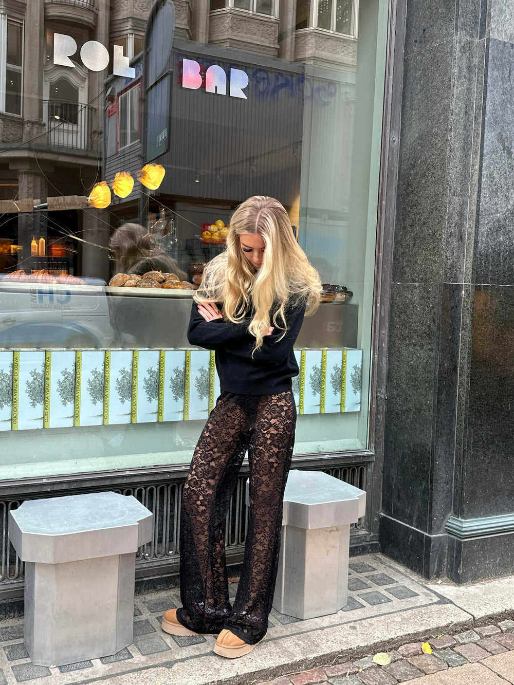 Marla blonde bukser uden indershorts - Sort