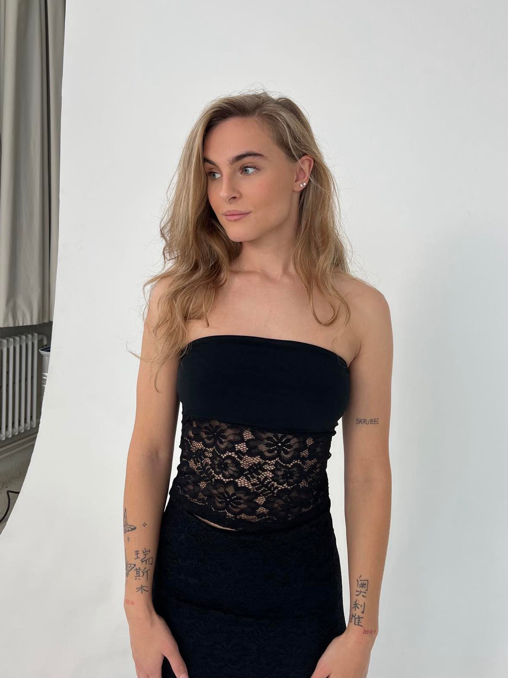 Zera tubetop i blonde - Sort