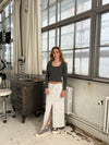 Ariella square neck bluse - Mørkegrøn