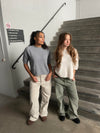 Arabella strikket t-shirt - Grå