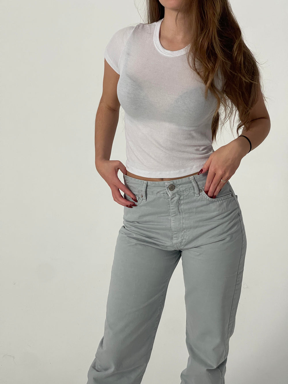 Josie jeans - Lysegrå
